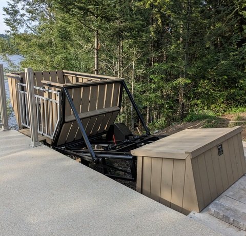 The upper station was designed to incorporate seamlessly into a space that already existed prior to the build.